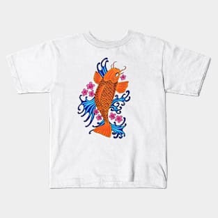 fish with water and blossom Kids T-Shirt
